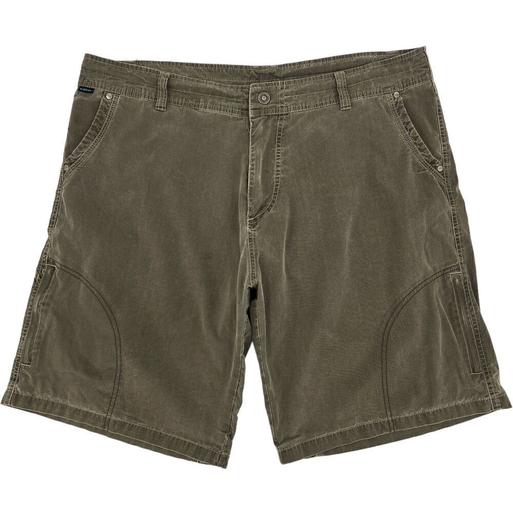 Kuhl Men's Ramblr Hiking Shorts Vintage Patina Dye Dark Khaki Brown Size 40